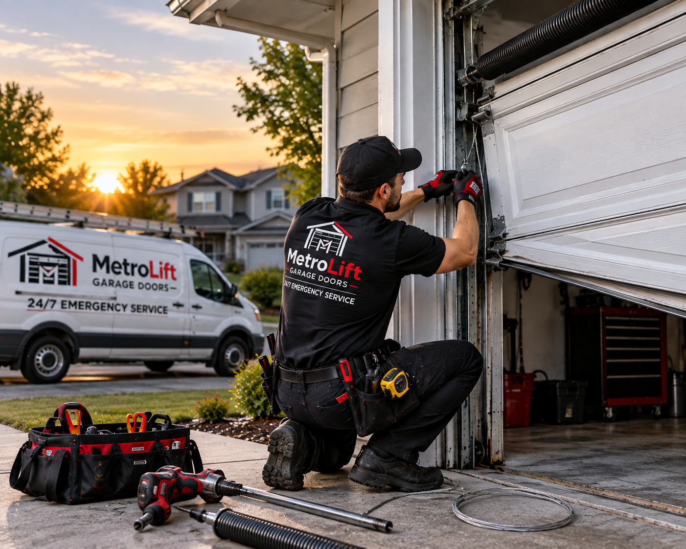Emergency garage door repair technician in Chicago
